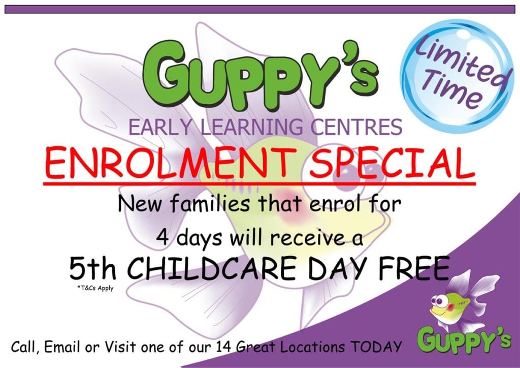 5-for-4-days-promotion - Guppy's Early Learning Centres