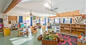 colourful playroom in childcare centre